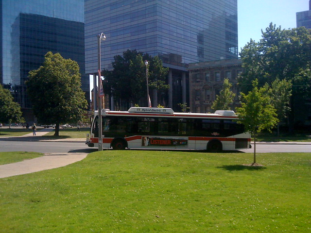 TTC Hybrid Bus Near Queen's Park