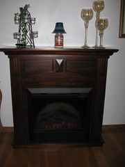Dimplex Holbrook Burnished Walnut Electric Fireplace Mantel Package