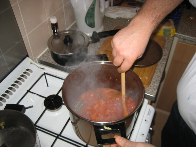 Stirring the Lamb curry