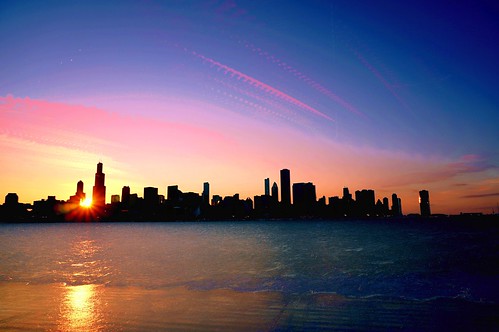sunset lake chicago skyline timelapse illinois midwest lakemichigan starstax timestack