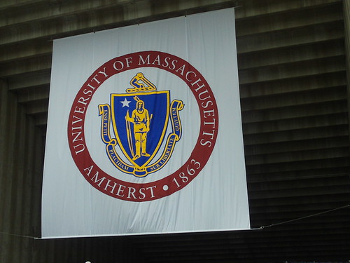 UMass Amherst Seal Flies At Commencement