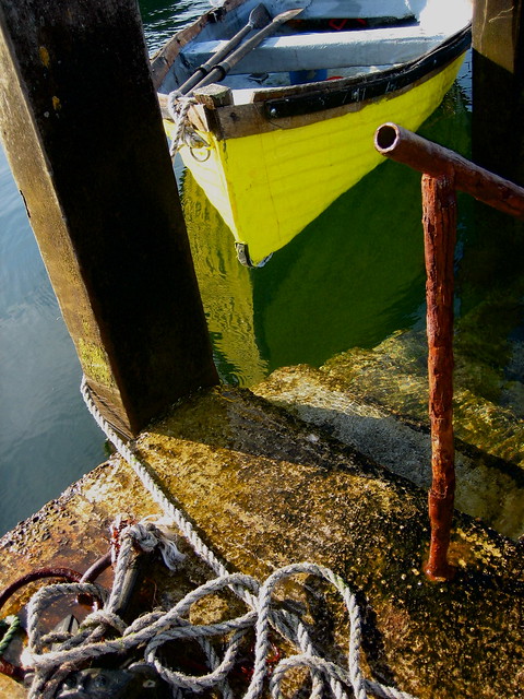 Yellow rowboat, Port Appin