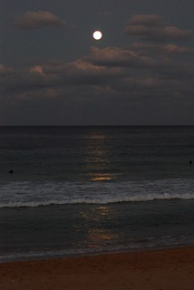 Manly Moon Over Beach | emmett anderson | Flickr
