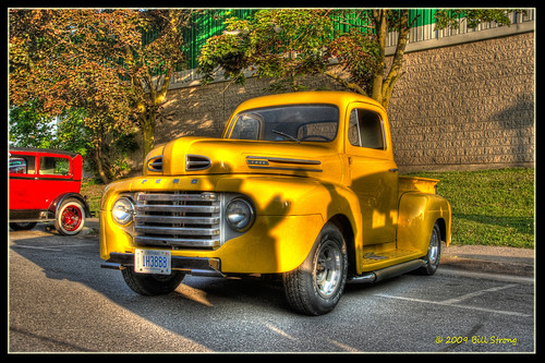 ford yellow truck pickup hdr dunnville photomatix 3exp dunnvillecruiserscarclub