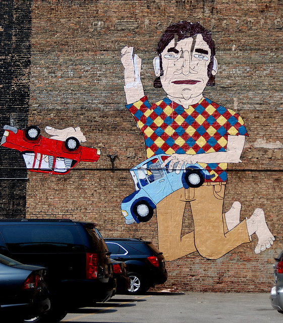 Street Art: In a Parking Lot, Chicago, 2011