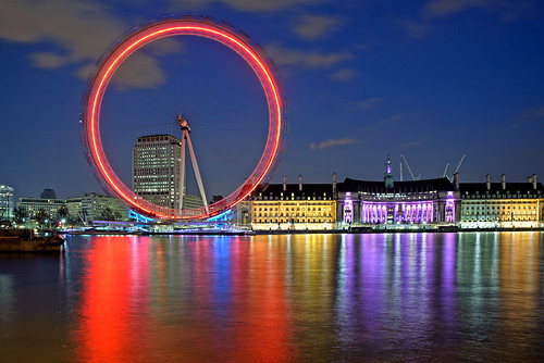 London Eye at Night by Philipp Klinger Photography