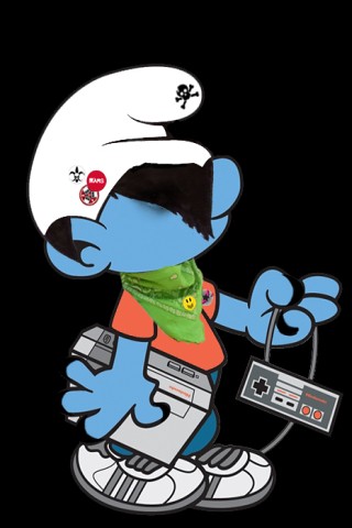 Emo Smurf - Wallpaper 4 Apples iPhone Classic, iPhone 3G, … | Flickr