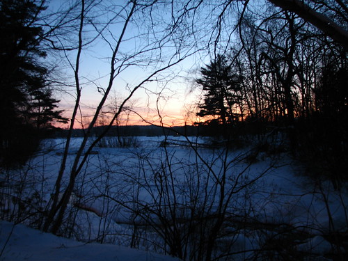 winter sunset lake massachusetts lunenburg hickoryhills