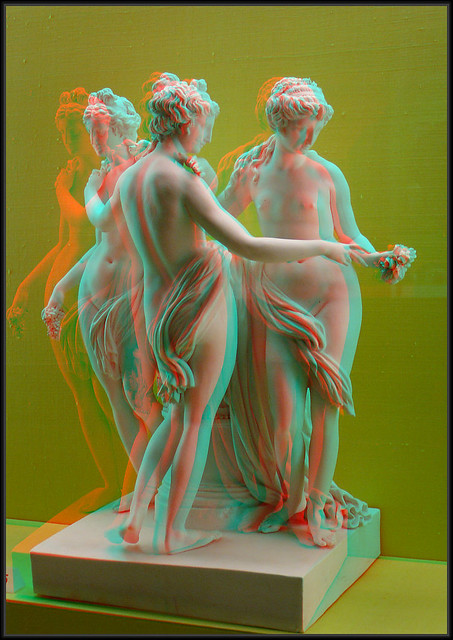 The Three Graces, 3D Anaglyph