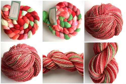 Santa and Candy Cane | 1. Finn Roving Candy Cane 4oz by Sock… | Flickr