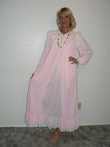 Lady Lovely Pink Peignoir Full Length Front | Lady Lovely Pi… | Flickr