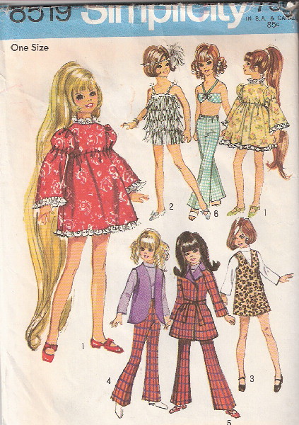 Simplicity 8519 Beautiful Crissy DOLL clothes