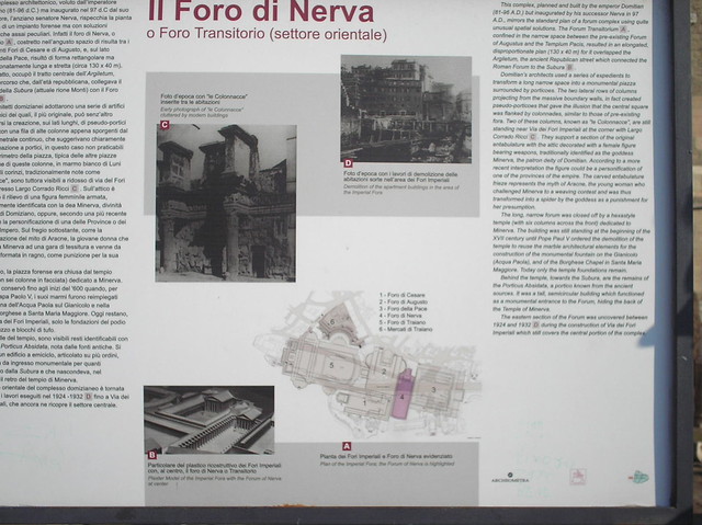 Rome - Forum of Nerva: Archaeological Investigations & Related Studes (1995-2009). On-site educational material for the Forum of Nerva (ita. / Eng.).