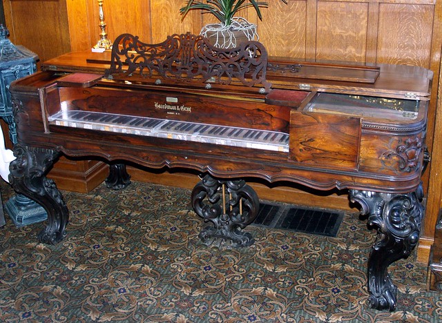 Boardman, Gray & Co. piano at Glen Eyrie castle