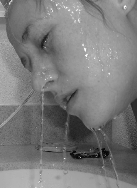365-14 Washing a long day off my face.