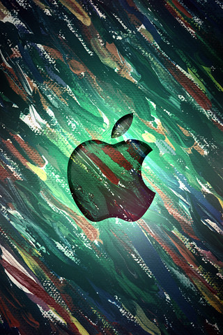 Painted Apple - iPhone Wallpaper | Not too thrilled with thi… | Flickr