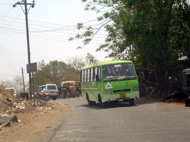 An MSRTC Karjat-Matheran minibus near Karjat village...
