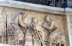 Orsanmichele relief depicting sculptors at work