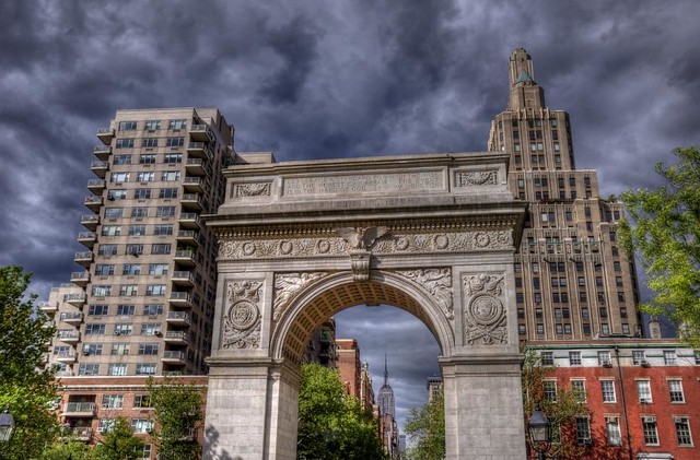 Washington Square Arch and Empire State Building