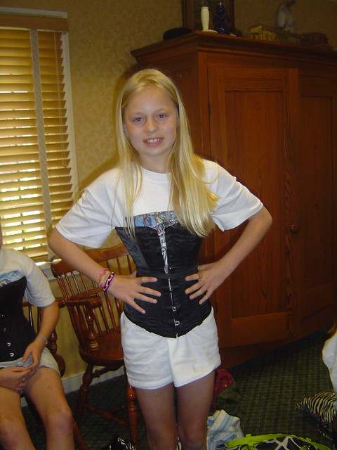 21 inch waist with corset - 18 inches was ideal, Girl Scout Troop 3513