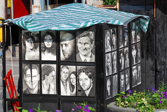 Newspaper kiosk at Place Jacques-Cartier