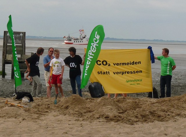 Greenpeace Gruppe WHV fordert: CO2 vermeiden statt verpressen