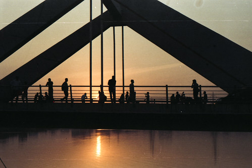 bridge sunset film analog landscape evening nikon colorful dusk fujifilm dhaka bangladesh nikonf80 overbridge af50mmf18d fujicolorc200 dhakadivision aftabnagar hatirjheel epsonv330 sheikhshahriarahmed