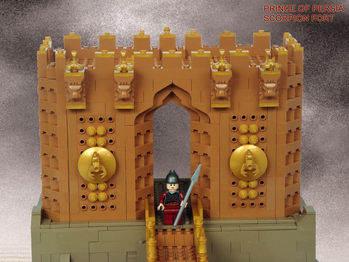 LEGO Prince of Persia MOC Scorpion Fort - Gate Detail Front View