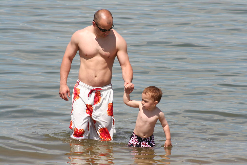 At The Beach - Father and Son