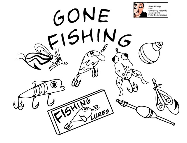 Free Embroidery Pattern - Gone Fishing