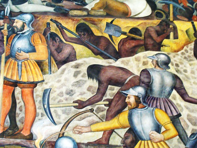 Detail of Diego Rivera Mural in Mexico's National Palace - 500 Years of Oppression