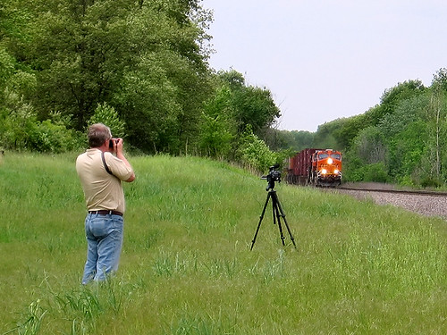 Railfan caught in the act by his wife | by basicbill
