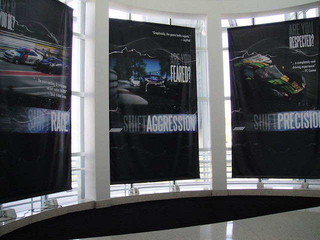 Need for Speed SHIFT banners in the concourse