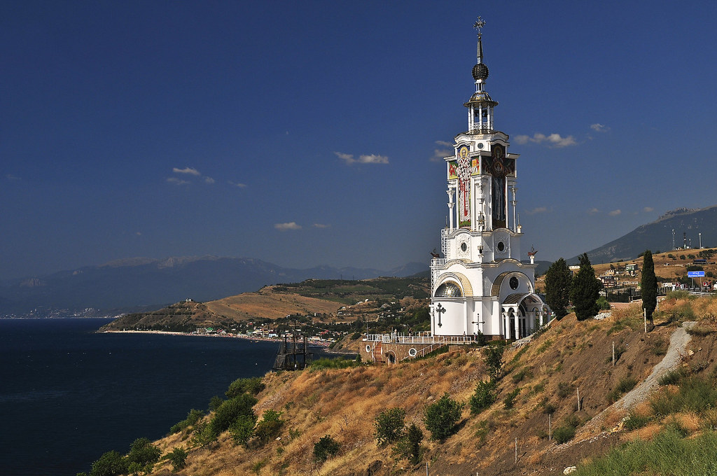 Orthodox Church on Crimea seashore by episa