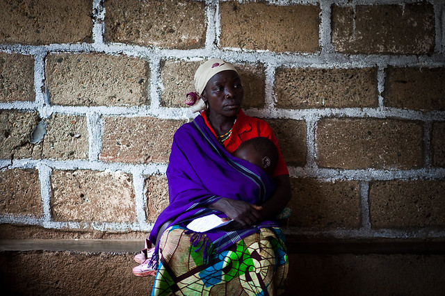 Woman waiting for a medical consultation for her Baby - DR CONGO -