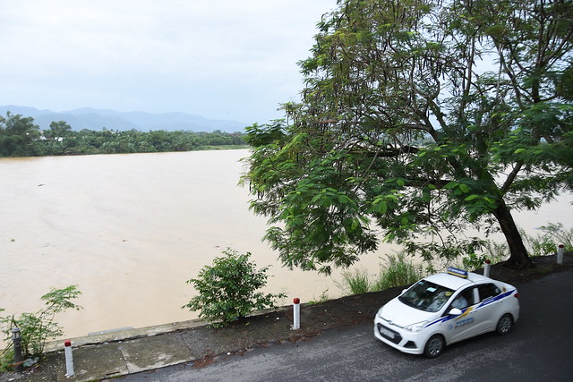 The Perfume River in Hue was on the point of flooding
