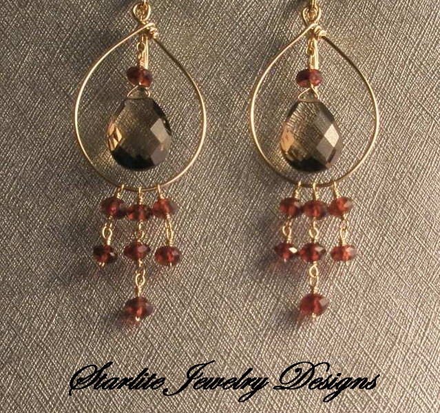 Starlite Jewelry Designs ~ Briolette Earrings ~ Handmade Jewelry Design ~ San Francisco Jewelry Designer.