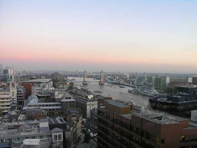 London - view from the Monument 2 - tower bridge