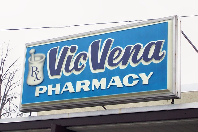 Vic Vena Pharmacy sign