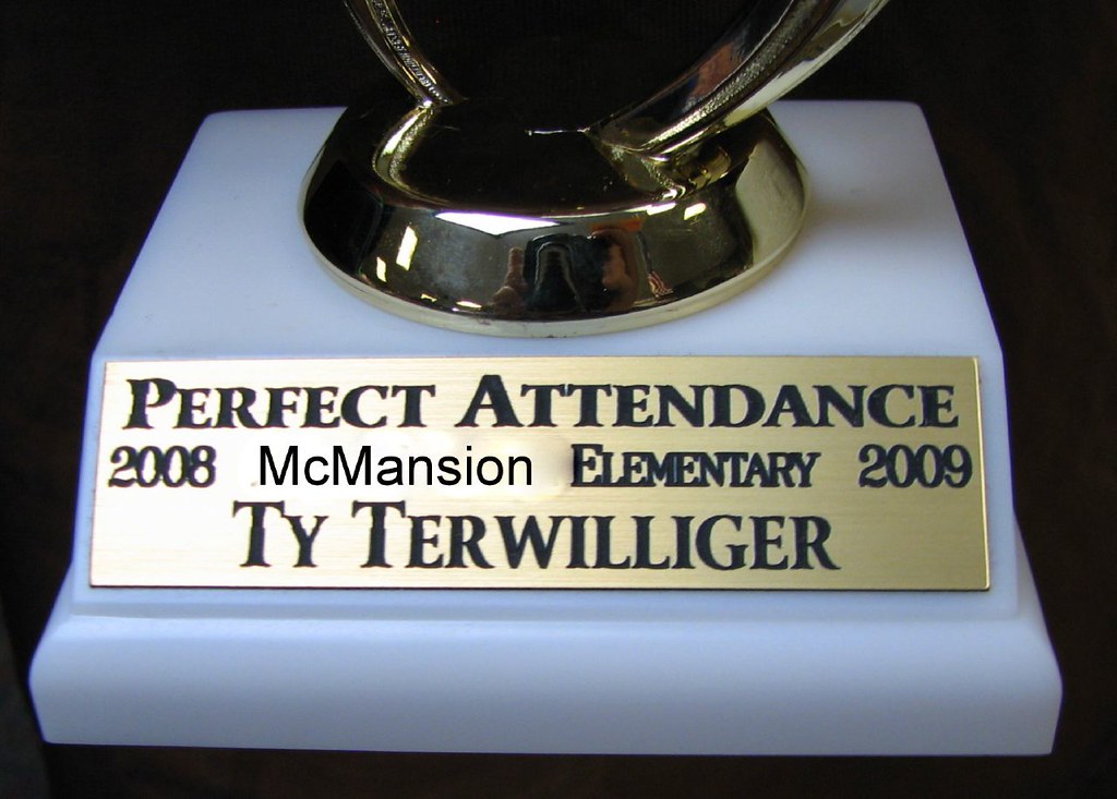 perfect attendance trophy