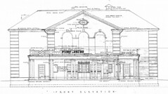 Governor's Island, NY Theater Front Elevation 1936