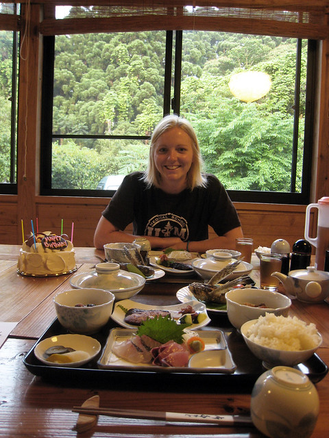 Celebrating Rachel's Birthday at Yaedake-sanso