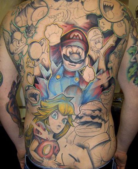 Super Mario Bros Sleeve Tattoo pic  Global Geek News