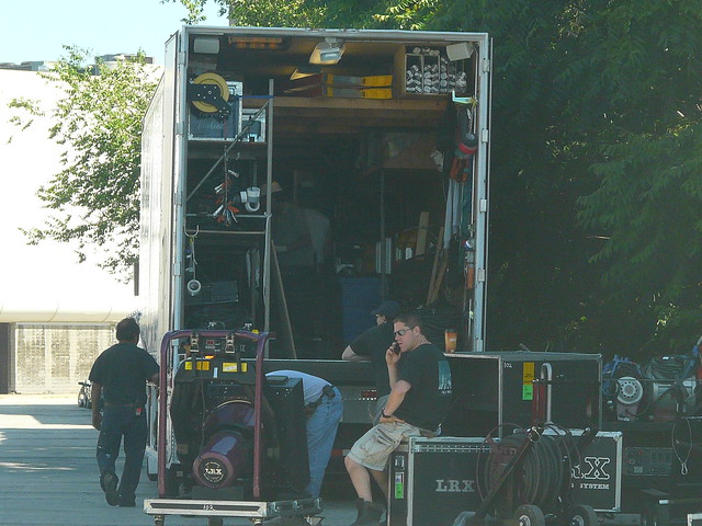 film crew setting up