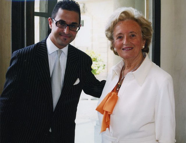 Madame Chirac et Arash Derambarsh à l'Elysée (Présidence de la République)