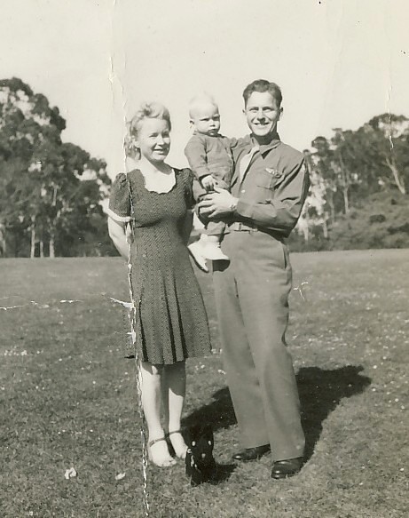 Grandparents with Dad 1942