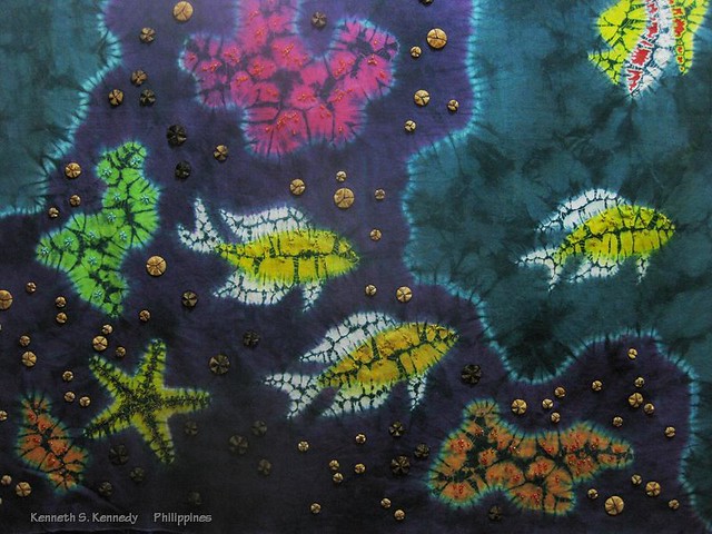Coral Reef Shibori Painting