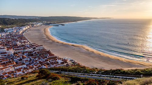 2016 6d canon eos portugal hdr nazaré beach playa sunset atardecer sea mar tide marea tram