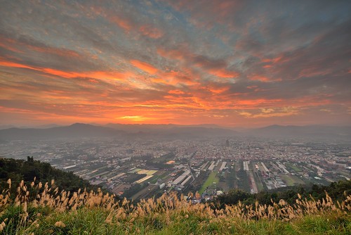 台灣 taiwan nikon d800e afs1635mmf4 南投 埔里 虎頭山 日落 夕陽 火燒雲 雲彩 sunset landscape formosa nantou