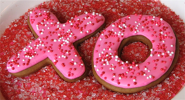 X + O Valentine Cookies